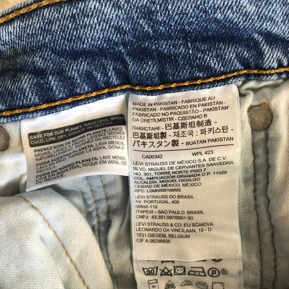 VTG Levis 512 Embroidered Slim Fit Jeans Y2K Fairy 29x30 Butterfly Dragonfly - Picture 12 of 13